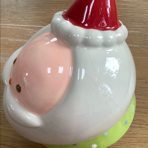 Vintage Ceramic Santa Cookie Jar Be Merry 2008 - Picture 3 of 7